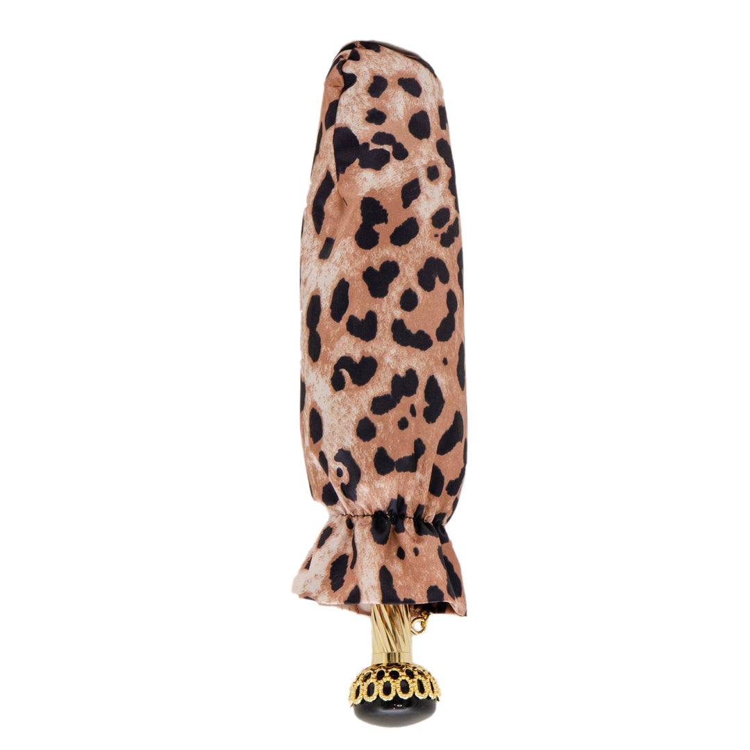 Folding Umbrella ANIMALIER with Jewelled Brass Handle 02