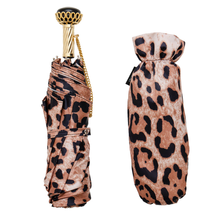 Folding Umbrella ANIMALIER with Jewelled Brass Handle 03