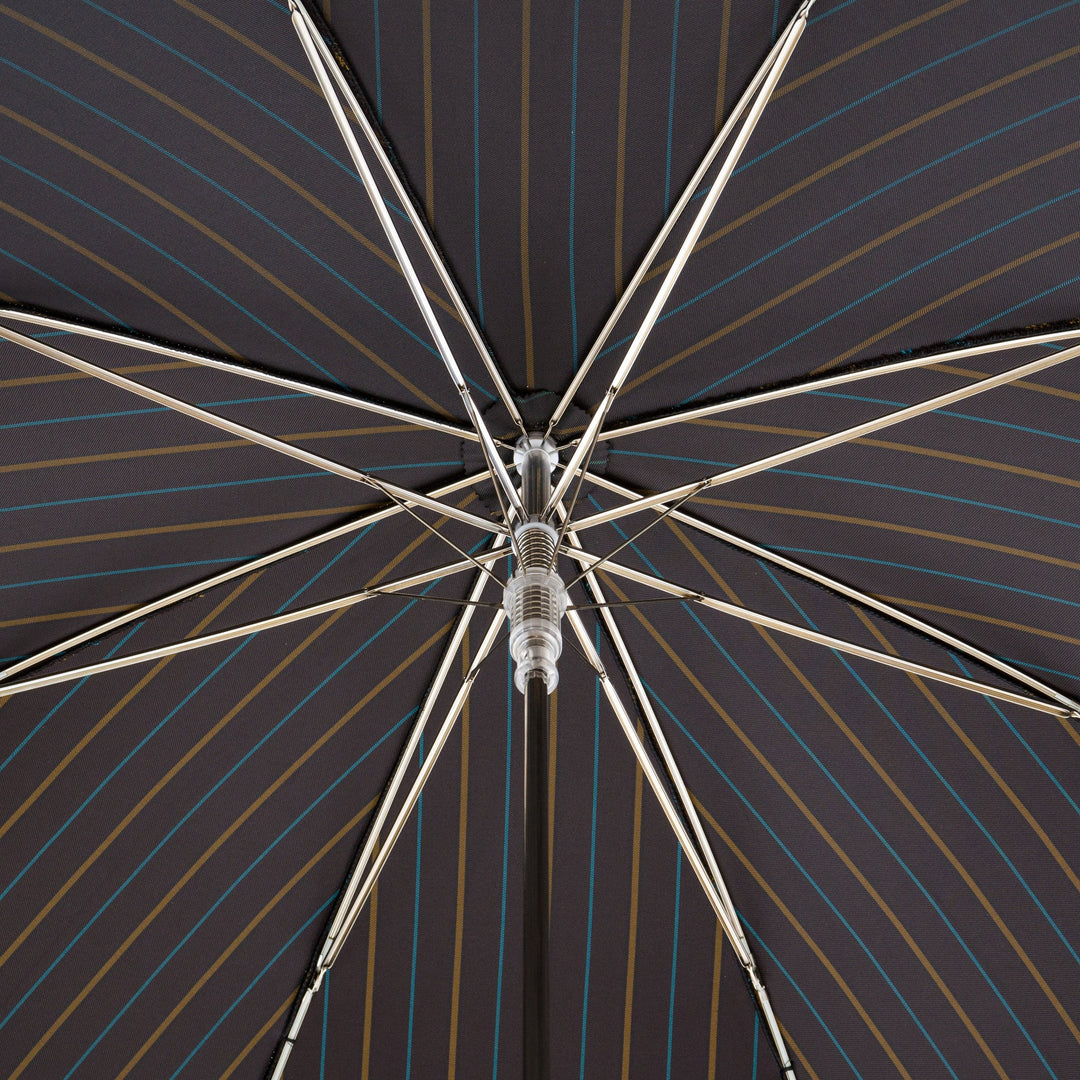 Folding Umbrella STRIPED with Acetate Handle 05
