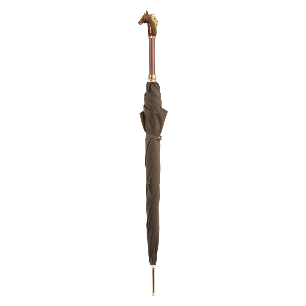 Umbrella BROWN HORSE with Enameled Brass Handle 02