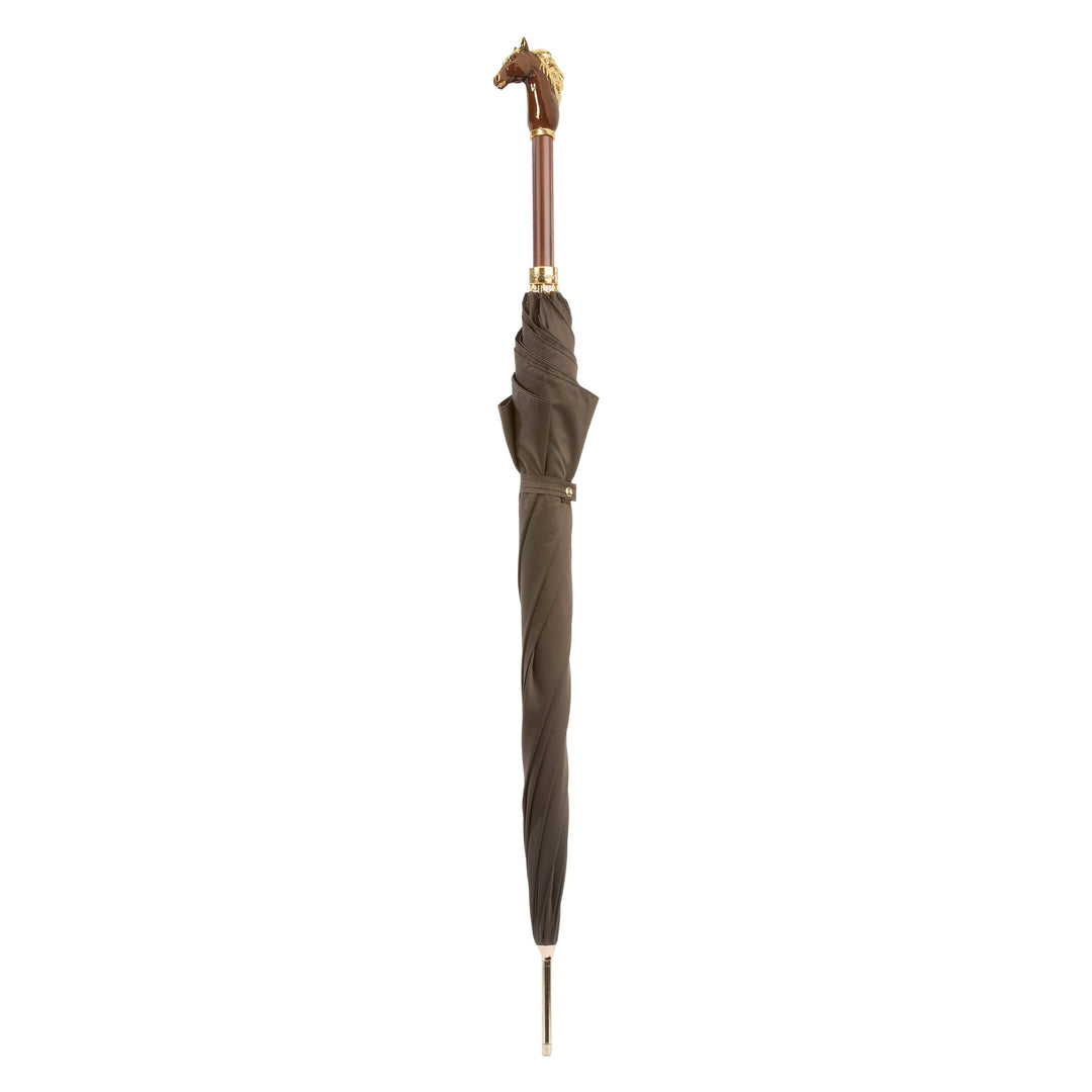 Umbrella BROWN HORSE with Enameled Brass Handle 02