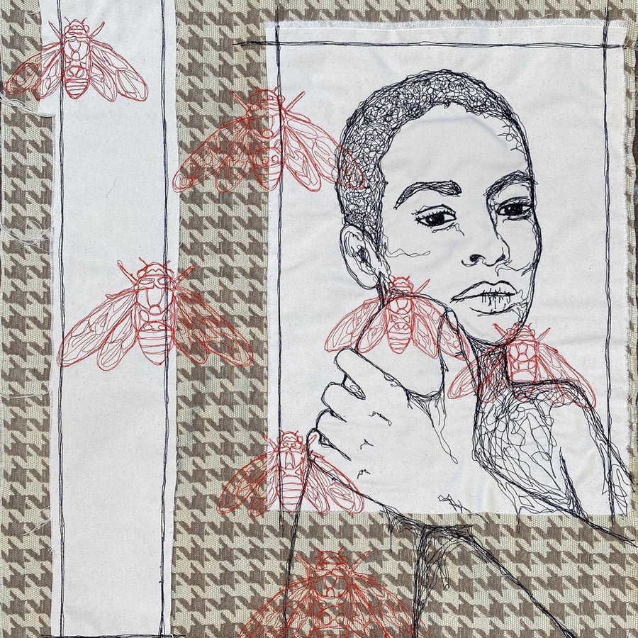 Embroidered Portrait SOUND ON by Loredana Giulioli 01
