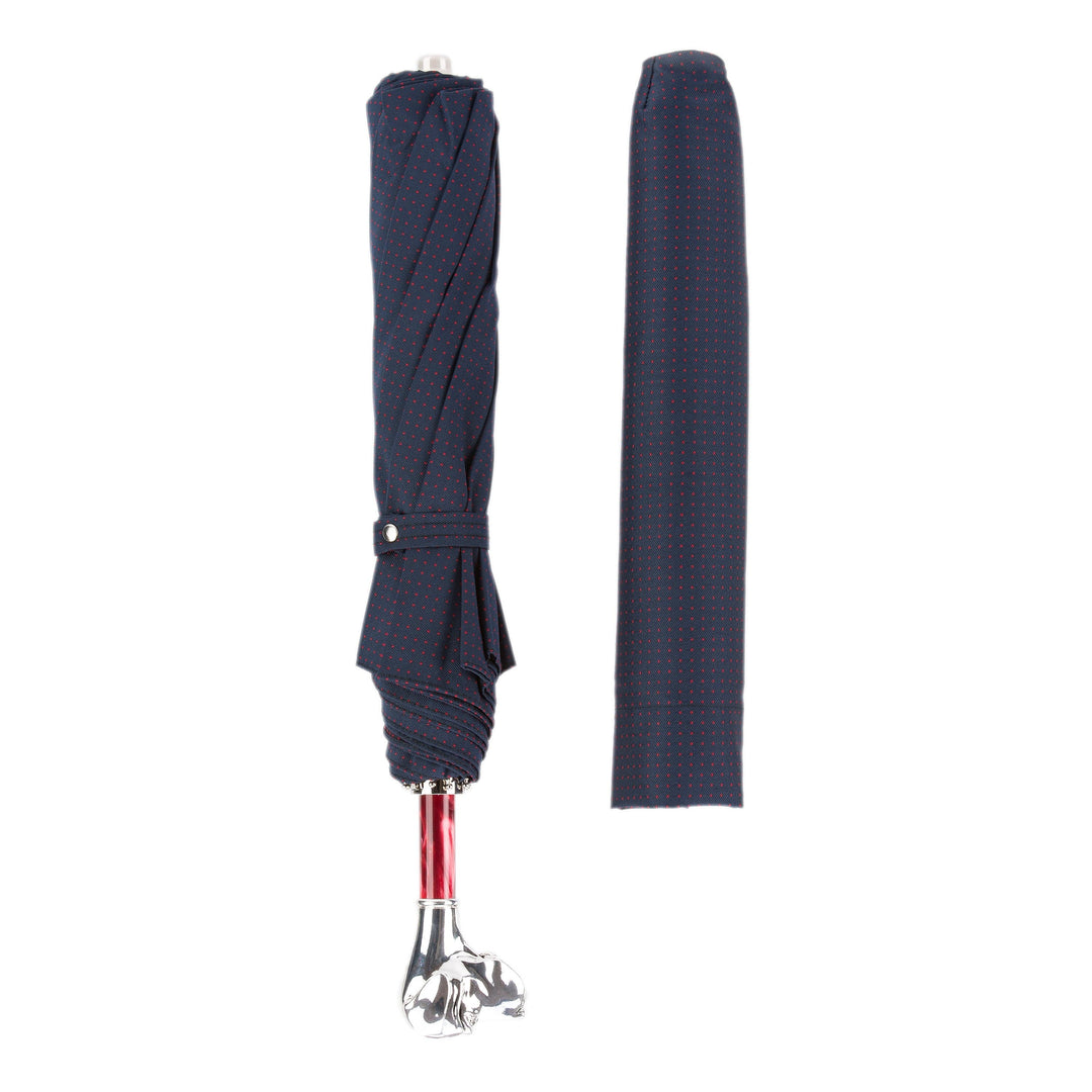 Folding Umbrella LABRADOR with Silver-Plated Resin Handle 05