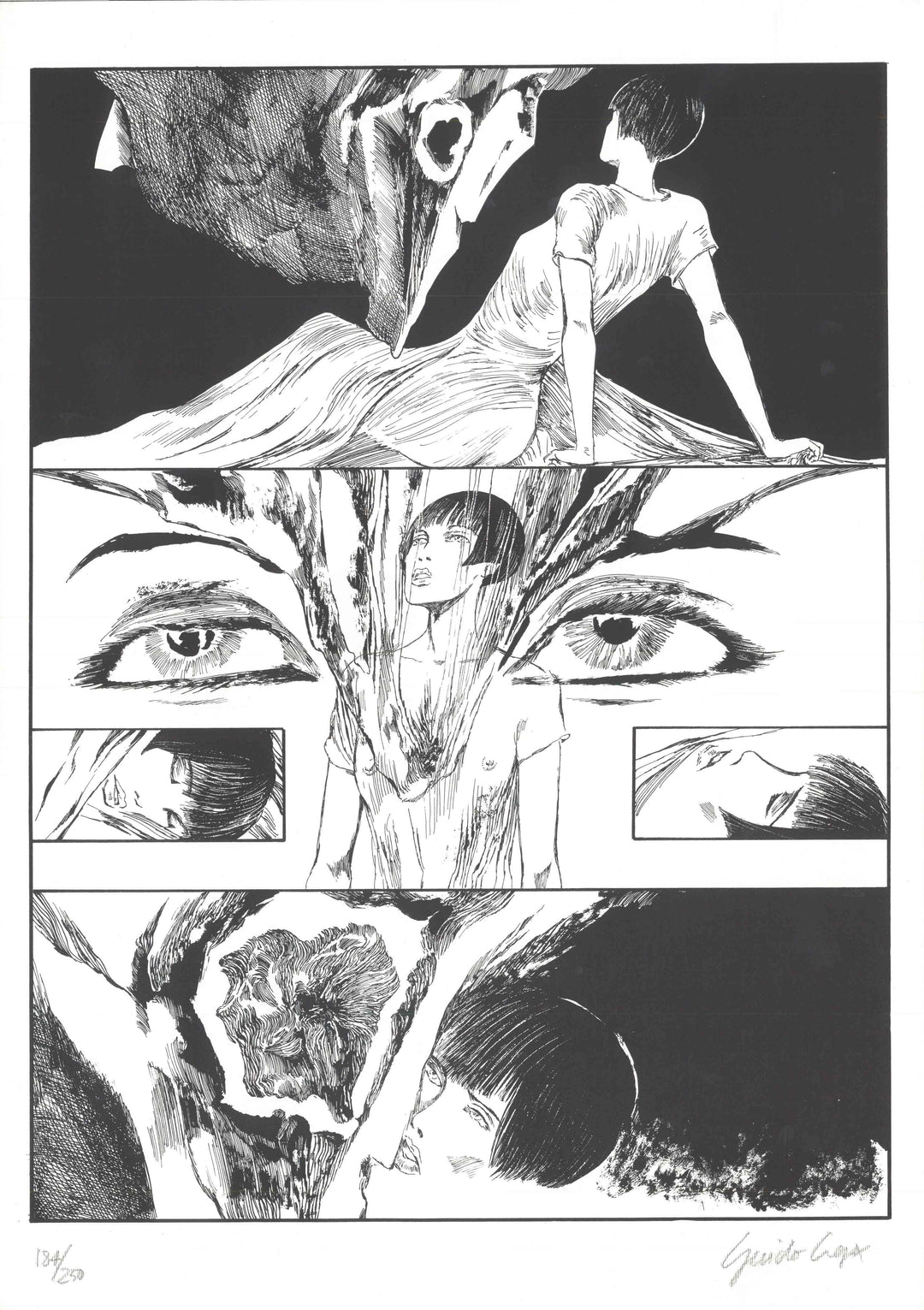 1991 - Lithography Guido Crepax - Valentina meets Moore 3 01