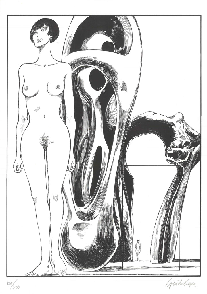 1991 - Lithography Guido Crepax - Valentina meets Moore 6 01