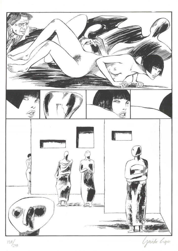 1991 - Lithography Guido Crepax - Valentina meets Moore 7 01