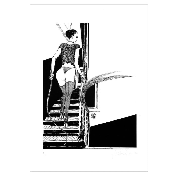 1993 - Signed Print Guido Crepax - Donna con la frusta 01