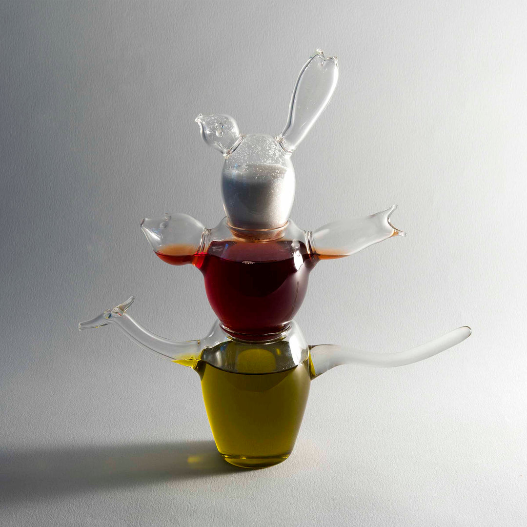 Glass Salad Dressing Set PARADISO TERRESTRE by Maria Christina Hamel for MikroDesign 03