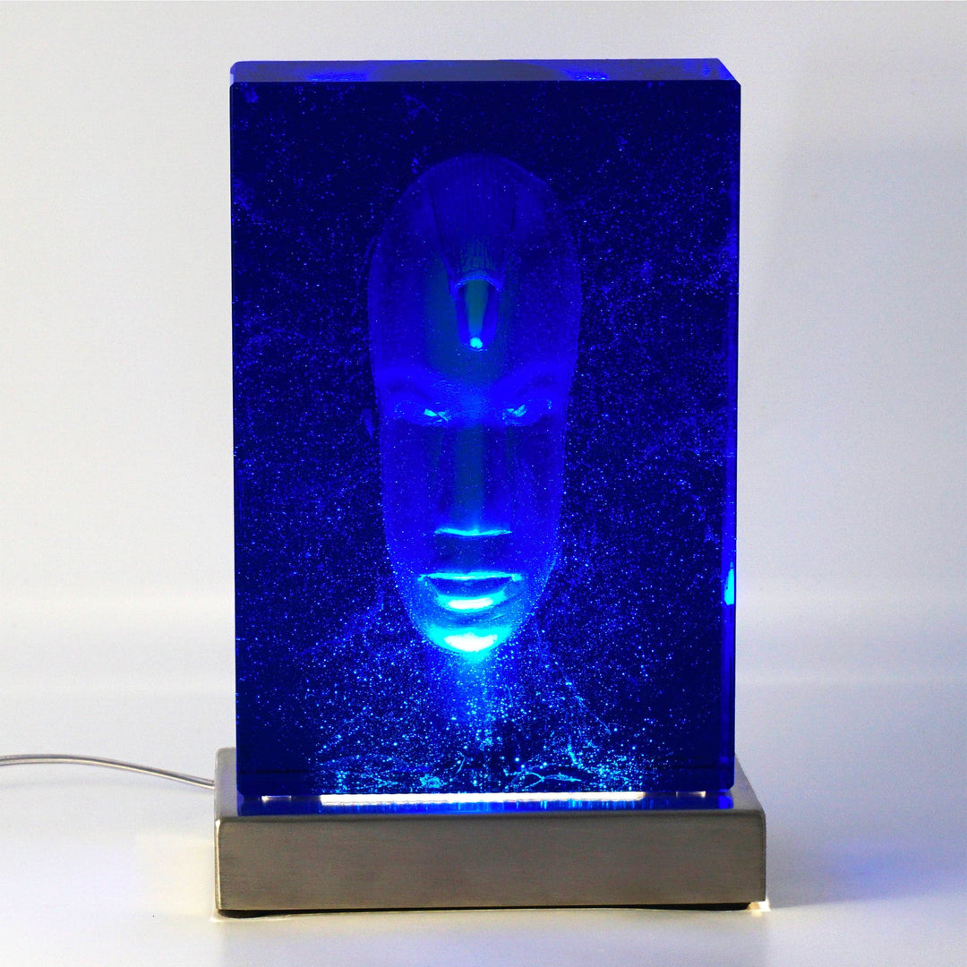 Murano Glass Sculpture AFRICANA BLU Unique Piece 02