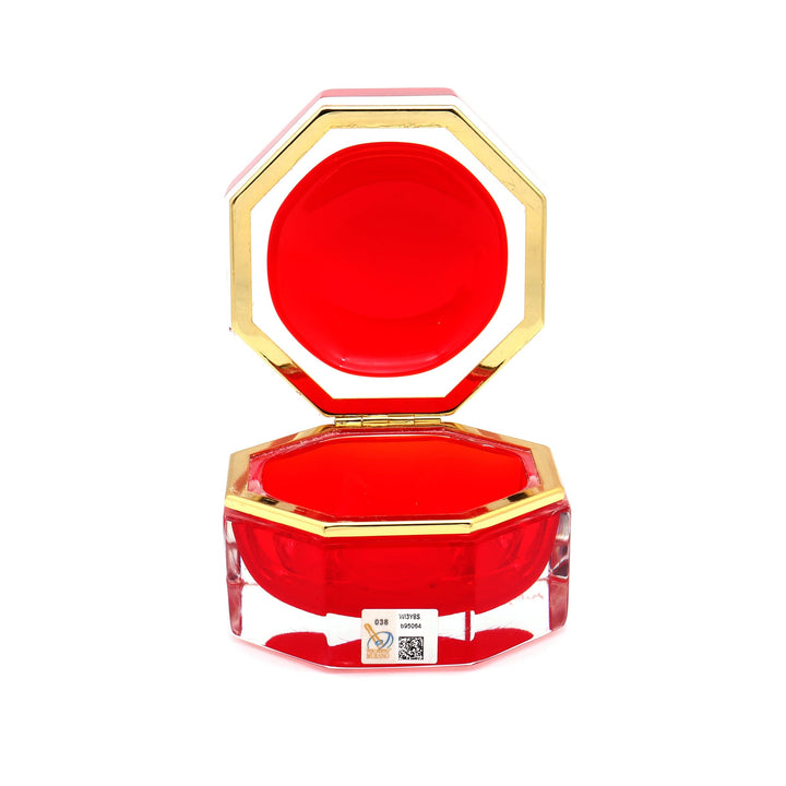 Murano Glass Ornamental Container OCTAGONAL Red 03