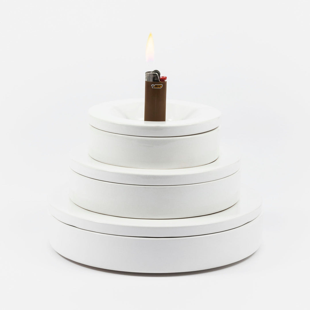 Ceramic Ashtray BARBADOS Set of Three by Angelo Mangiarotti for Danese Milano 05