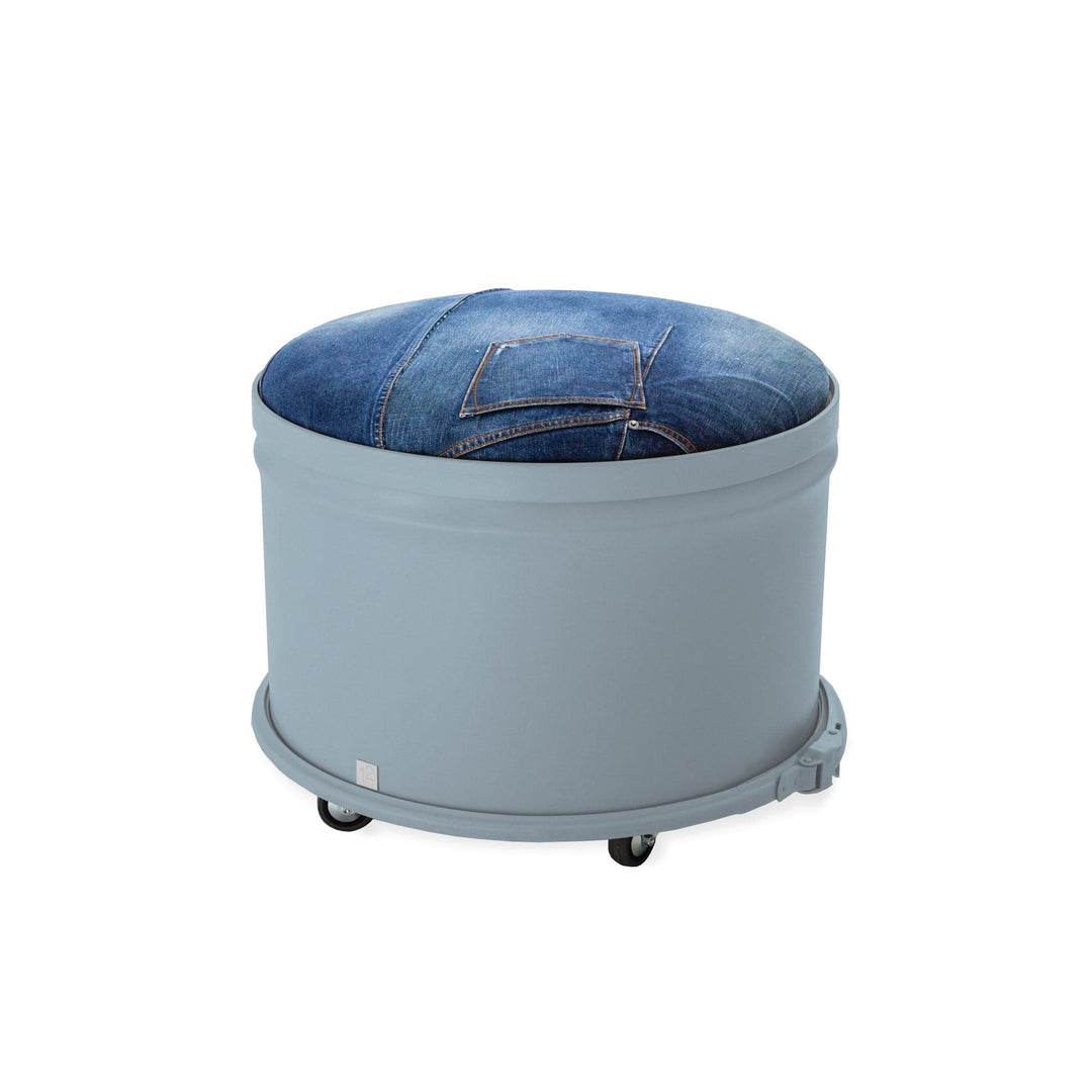 Iron Storage Pouf JEANS 04