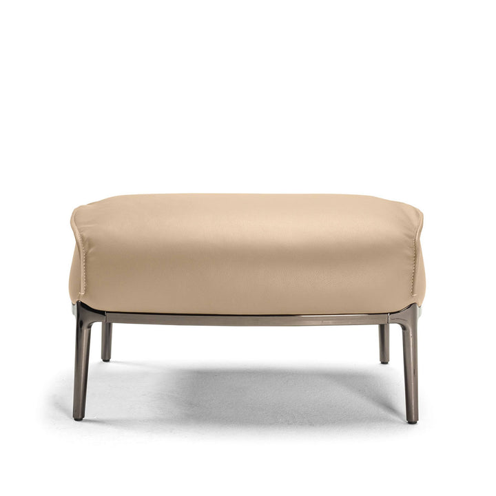 Leather Ottoman ARCHIBALD by Jean-Marie Massaud for Poltrona Frau 02