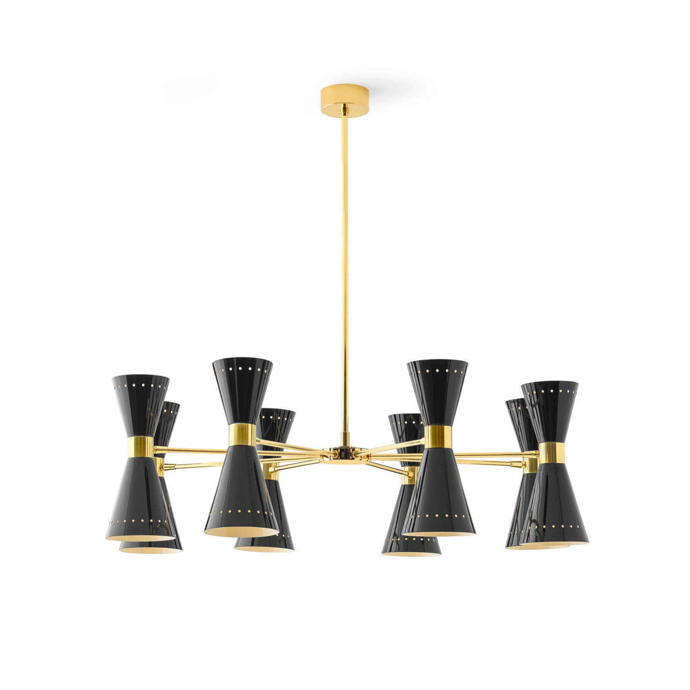 Brass Chandelier MEGAFONO by Stilnovo 02