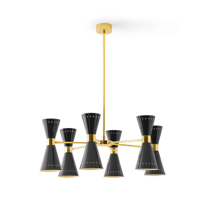 Brass Chandelier MEGAFONO by Stilnovo 08