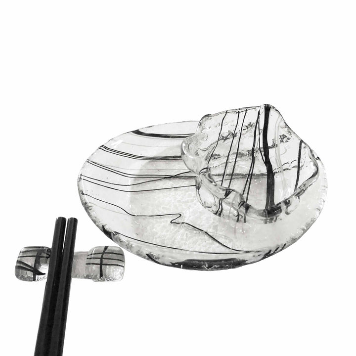 Murano Glass Round Sushi Set TOKIO by D.i. Più Andretto Design 01