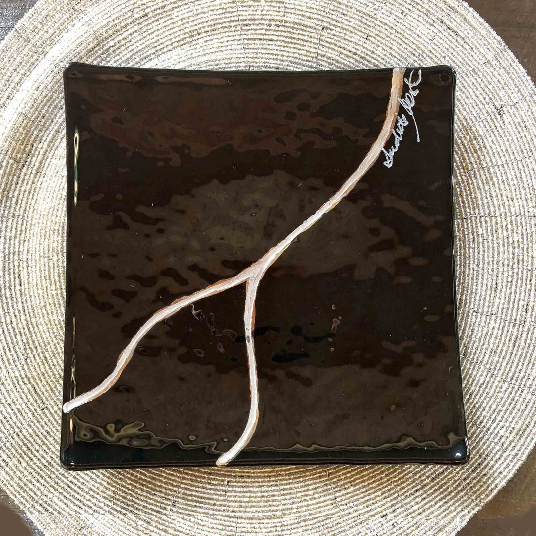 Murano Glass Square Sushi Set KINTSUGI by D.i. Più Andretto Design 04