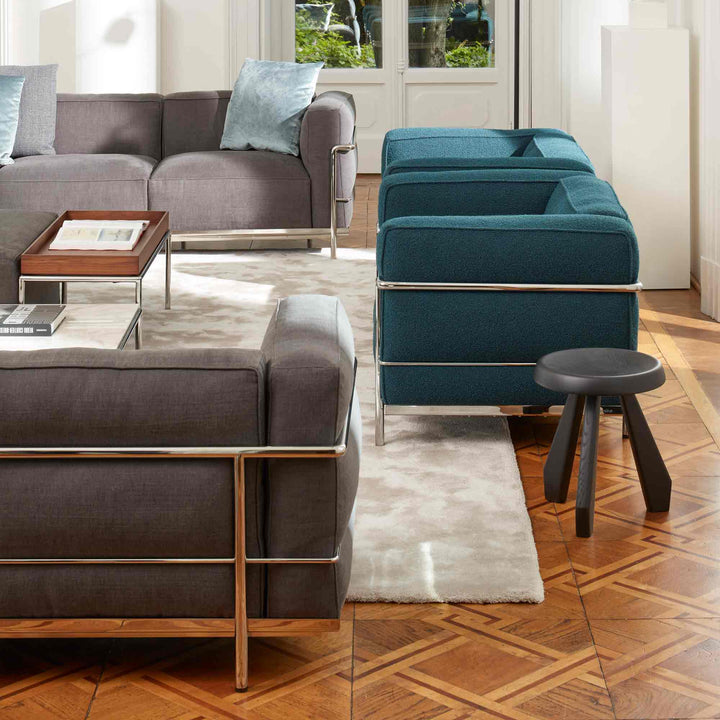 Wood Stool TABOURET MERIBEL, designed by Charlotte Perriand for Cassina 04