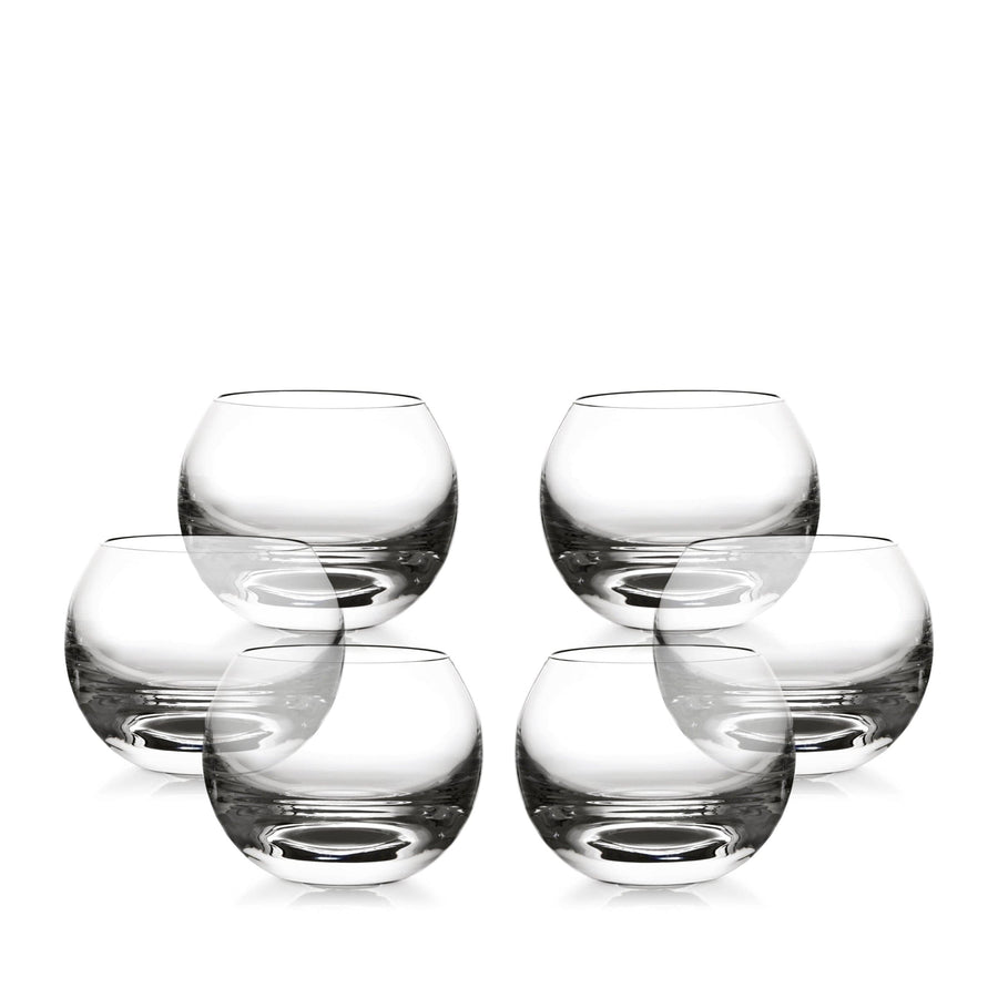 Blown Glass Whiskey Glasses TULIP Set of Six by Aldo Cibic for Paola C 01