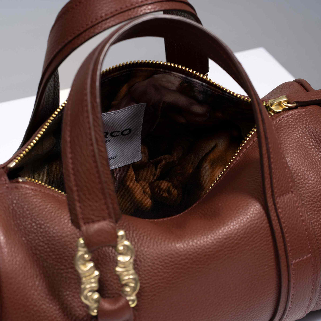 Leather Duffle Bag ATENA by MARCO Atelier 08
