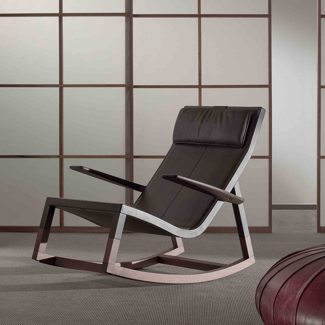 Rocking Armchair DON'DO by Jean-Marie Massaud for Poltrona Frau 02