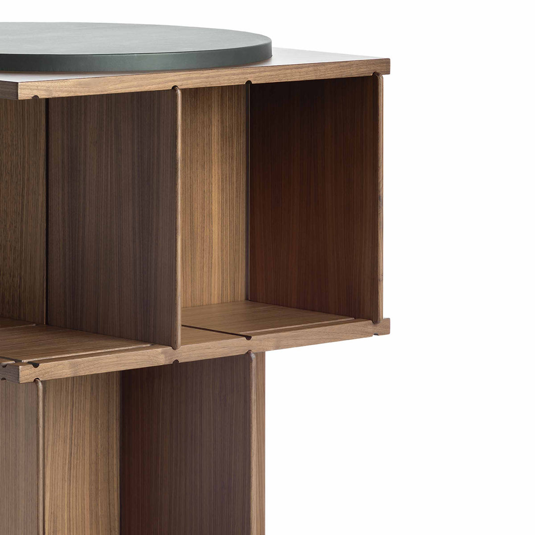 Revolving Wood Bookcase TURNER by Gianfranco Frattini for Poltrona Frau 04
