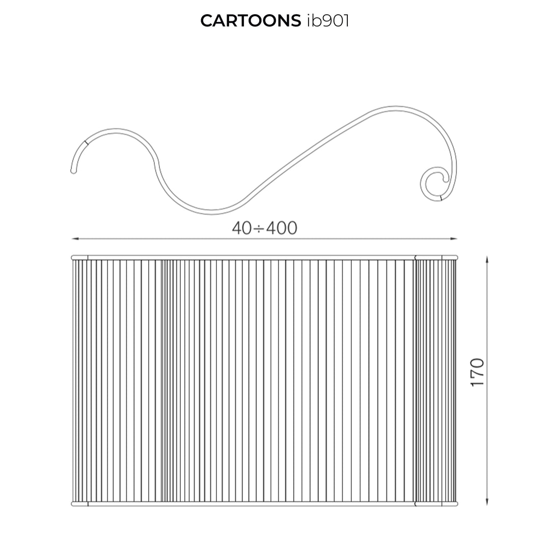 Cardboard and Aluminium Screen CARTOONS Brown by Luigi Baroli 04