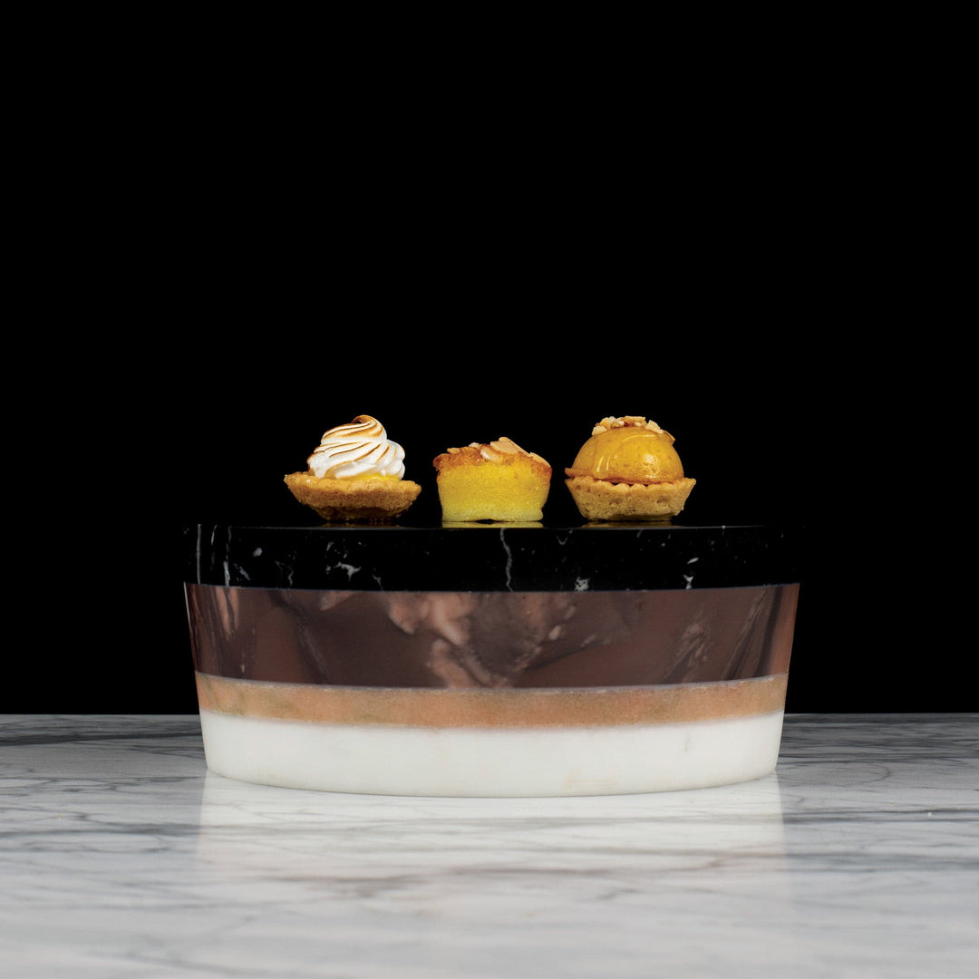 Square Marble Inlaid Table with Centrepiece CUM VIVERE 06