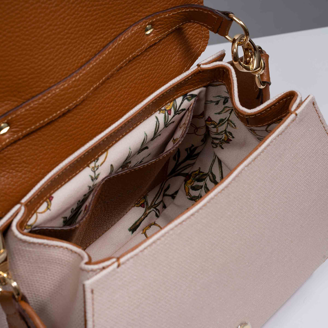 Canvas and Leather Crossbody Bag DIAMOND by MARCO Atelier 04