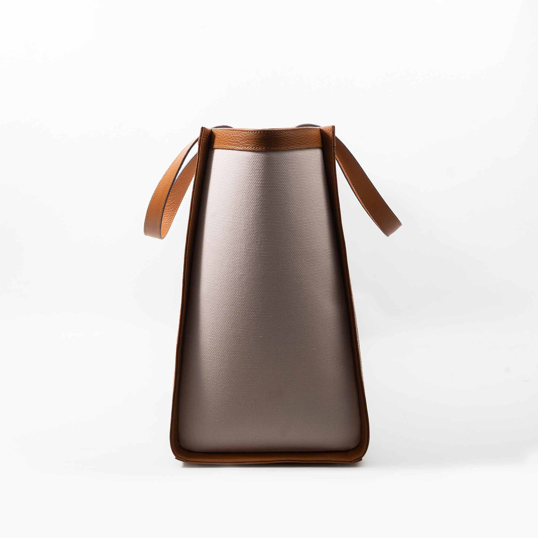 Canvas and Leather Tote Bag CABAS by MARCO Atelier 03