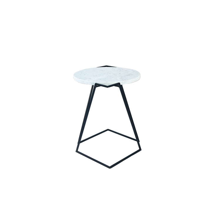 Carrara Marble Side Table SATURNO by Nicola Di Froscia for DFdesignLab 01
