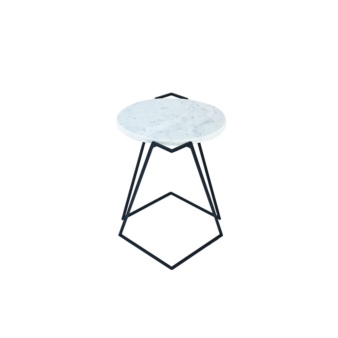 Carrara Marble Side Table SATURNO by Nicola Di Froscia for DFdesignLab 03