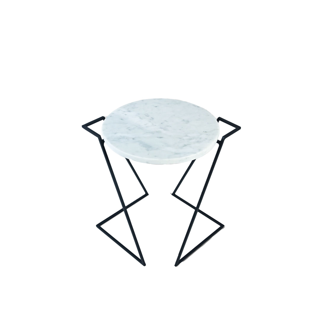 Carrara Marble Side Table SATURNO by Nicola Di Froscia for DFdesignLab 05