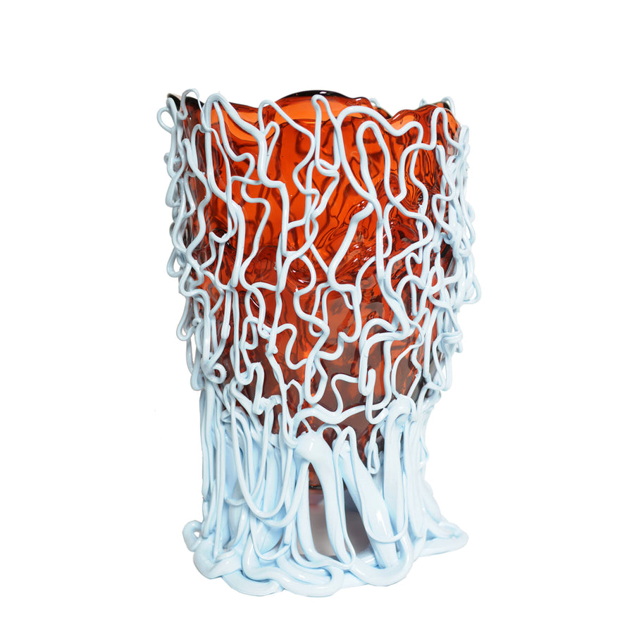 Resin Vase MEDUSA Red and Light Blue by Gaetano Pesce for Fish Design 01