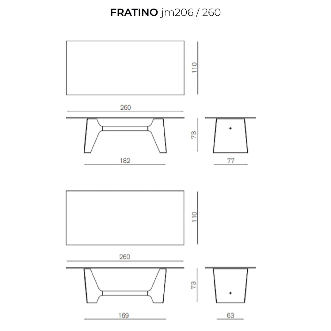Crystal and Aluminum Table FRATINO 260 by Jeff Miller 03