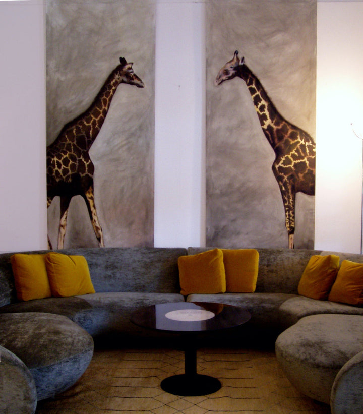 Painting on Canvas GIRAFFA KALAHARI 03