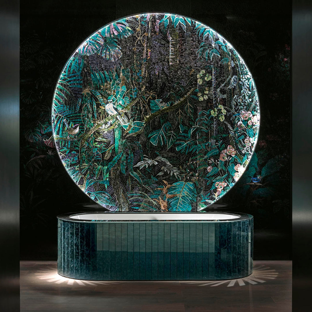 Mosaic GIAVA DARK CIRCLE by Sicis 01
