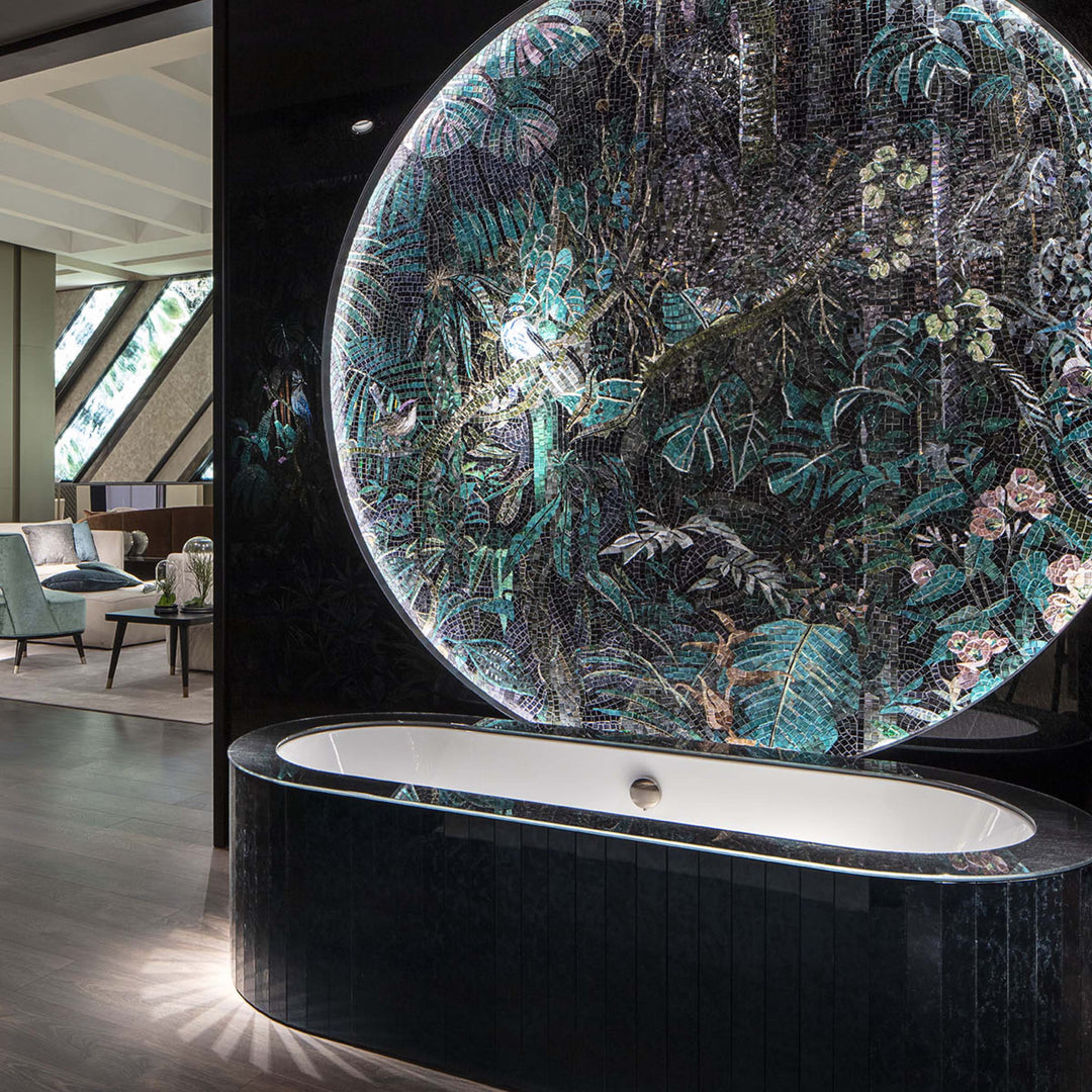 Mosaic GIAVA DARK CIRCLE by Sicis 03