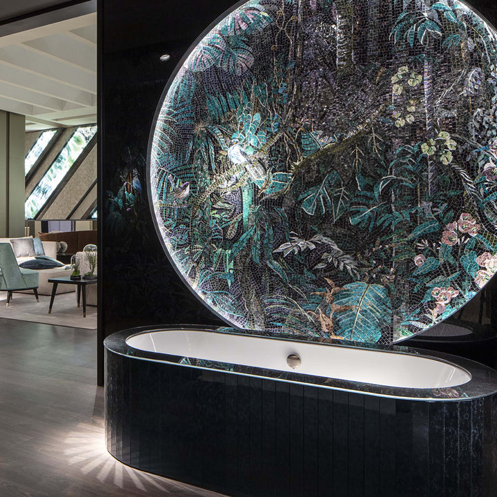Mosaic GIAVA DARK CIRCLE by Sicis 03