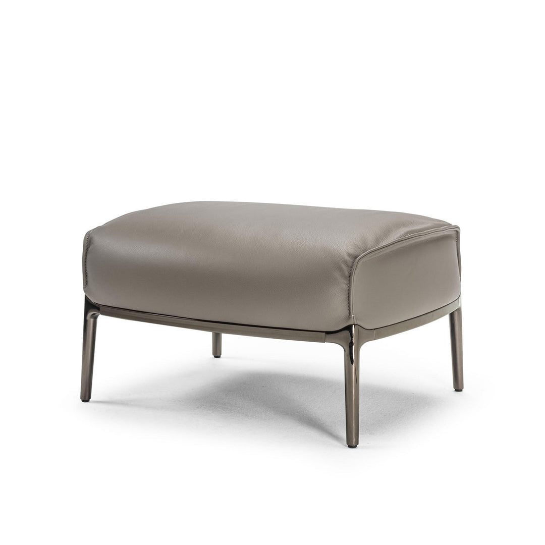 Leather Ottoman ARCHIBALD by Jean-Marie Massaud for Poltrona Frau 04