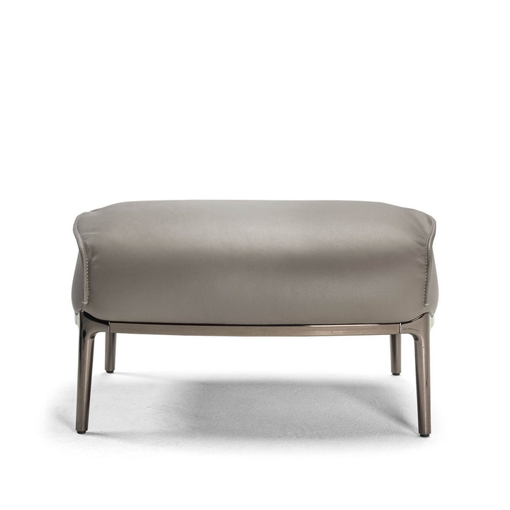 Leather Ottoman ARCHIBALD by Jean-Marie Massaud for Poltrona Frau 05