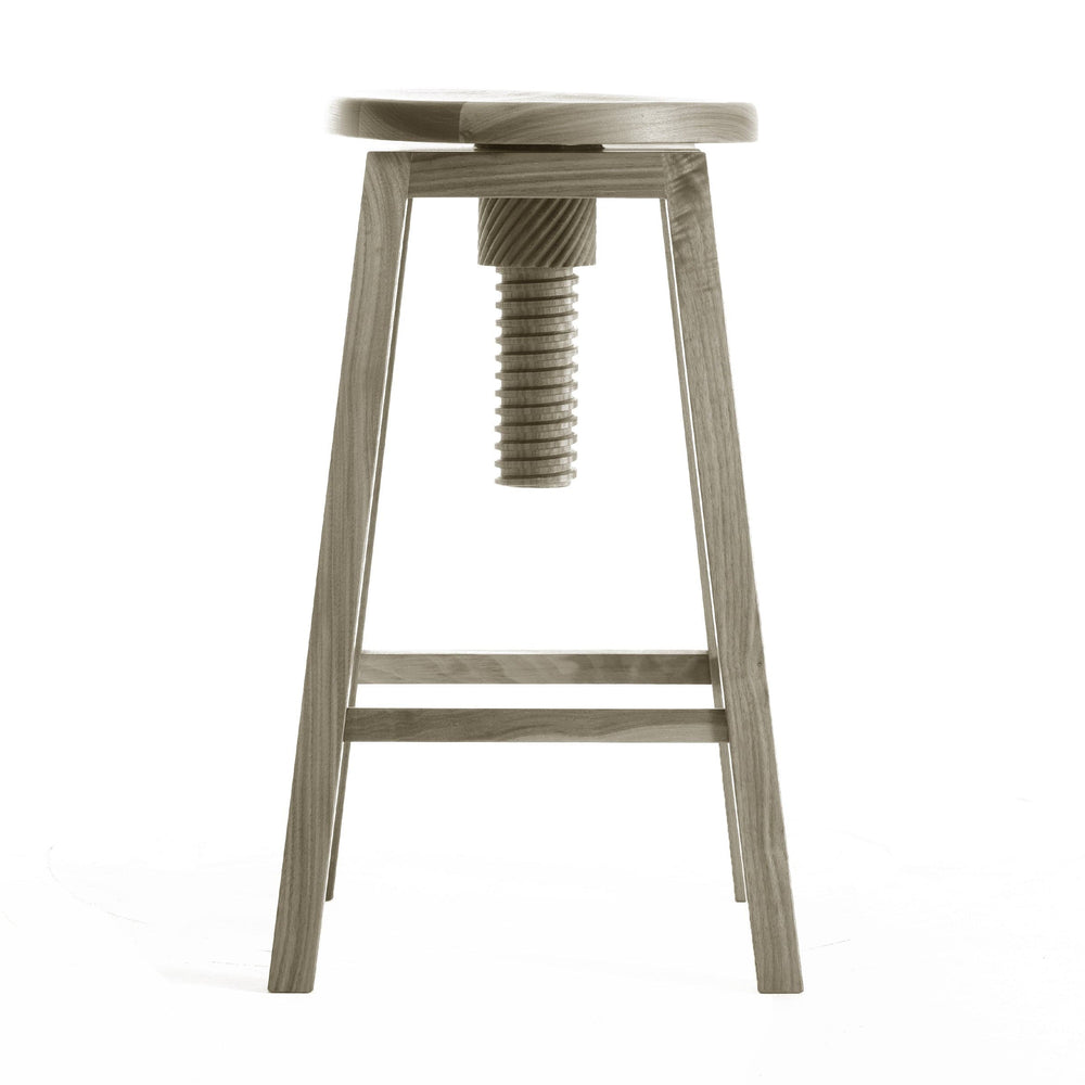 Walnut Wood Stool INVITO High 02