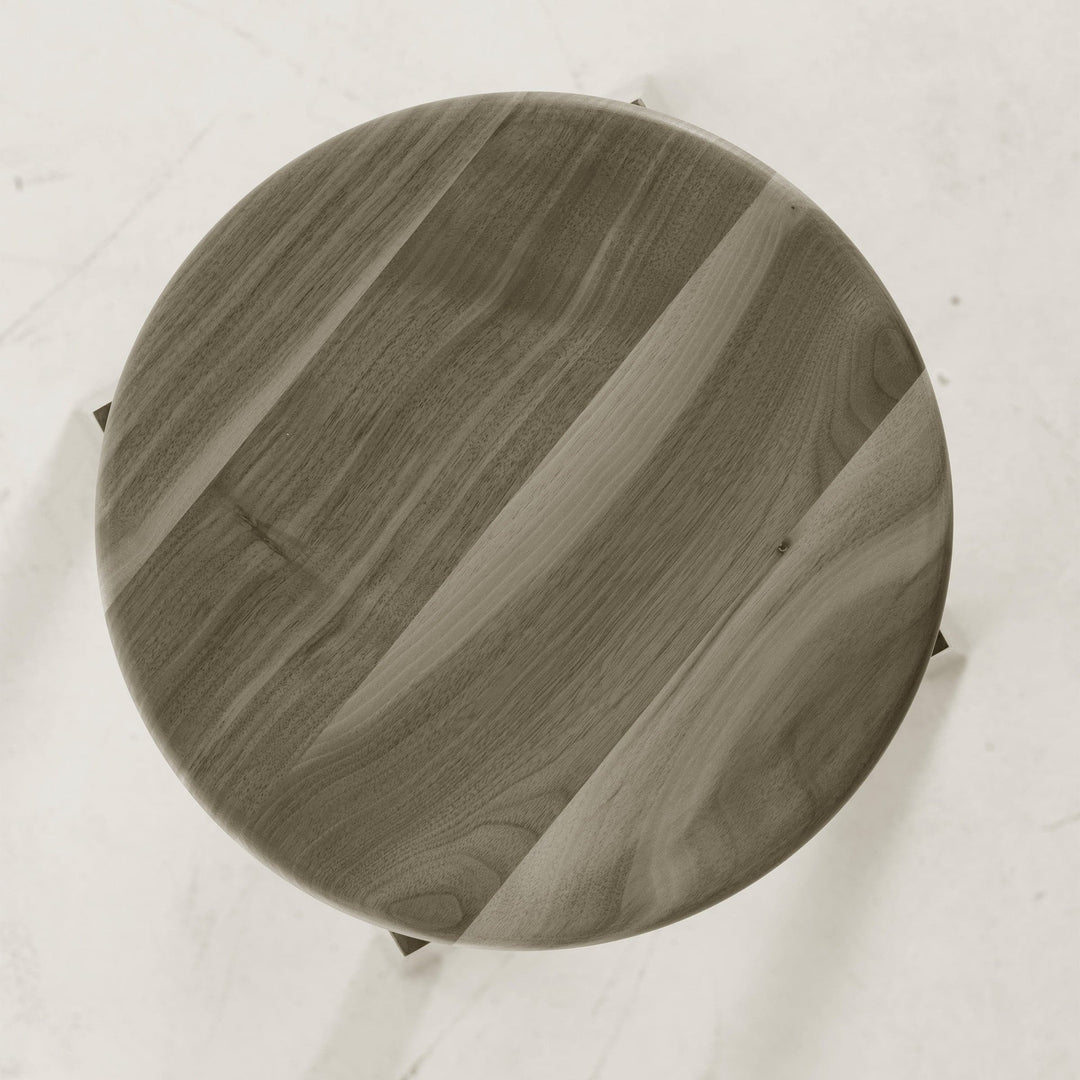 Walnut Wood Stool INVITO High 012