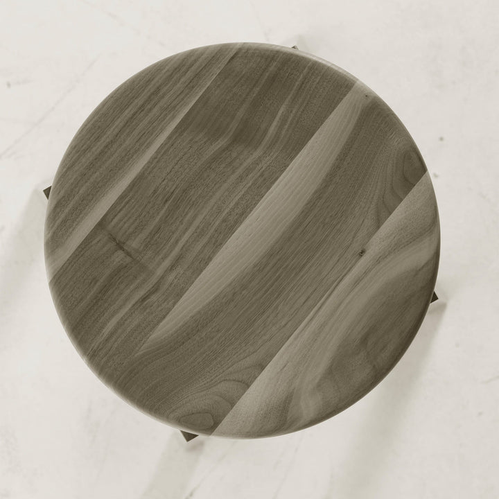 Walnut Wood Stool INVITO High 012