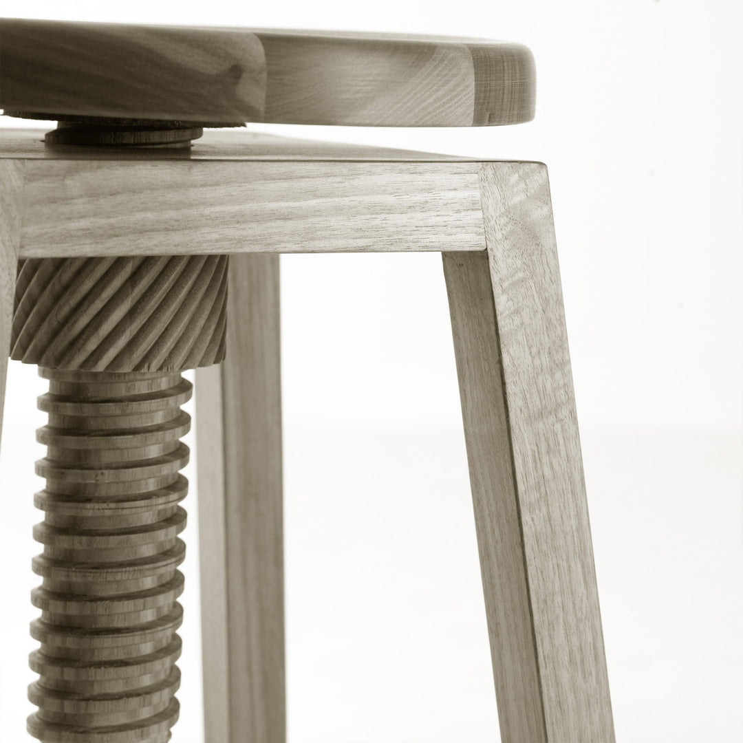 Walnut Wood Stool INVITO High 011