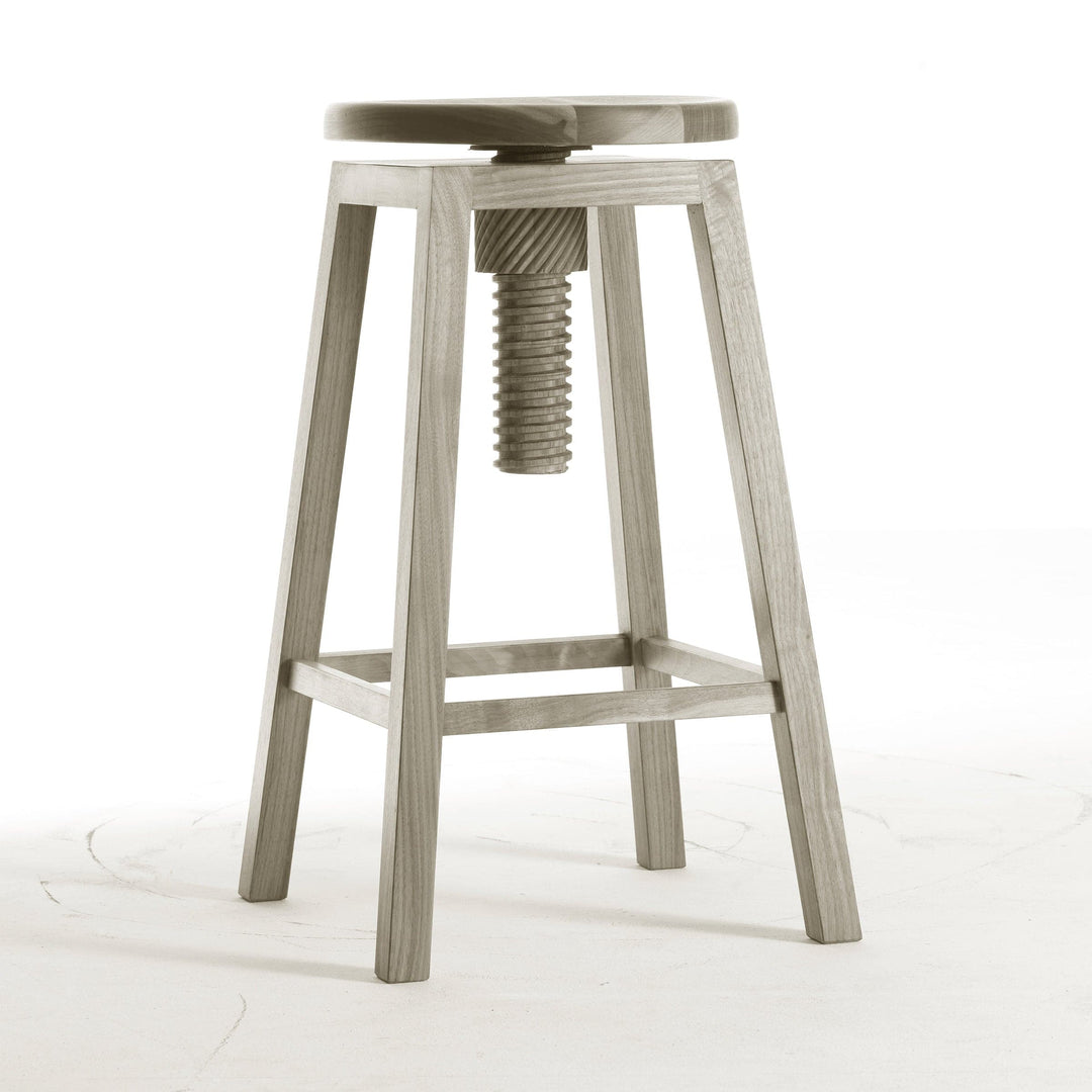 Walnut Wood Stool INVITO High 09
