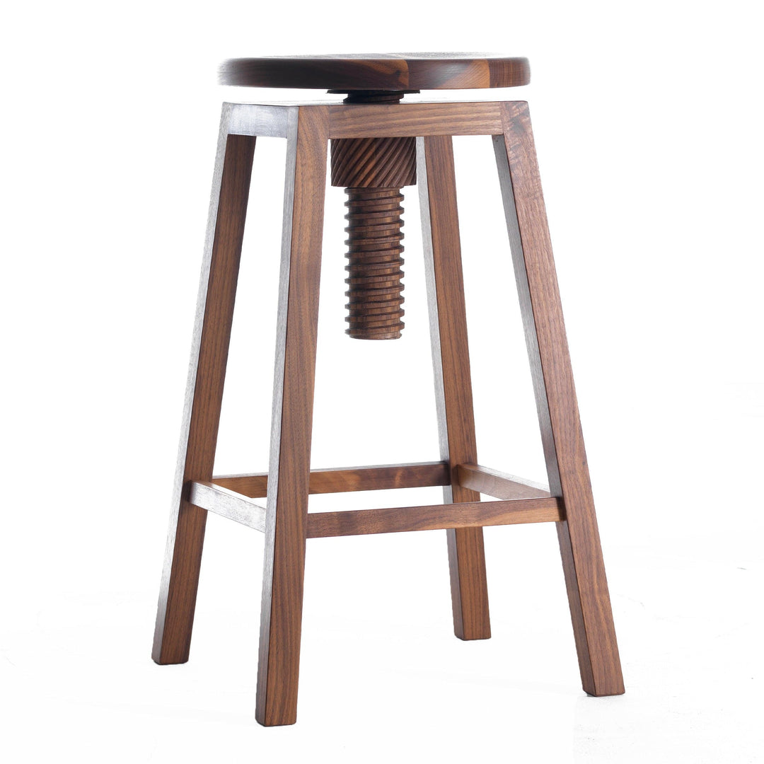 Walnut Wood Stool INVITO High 06