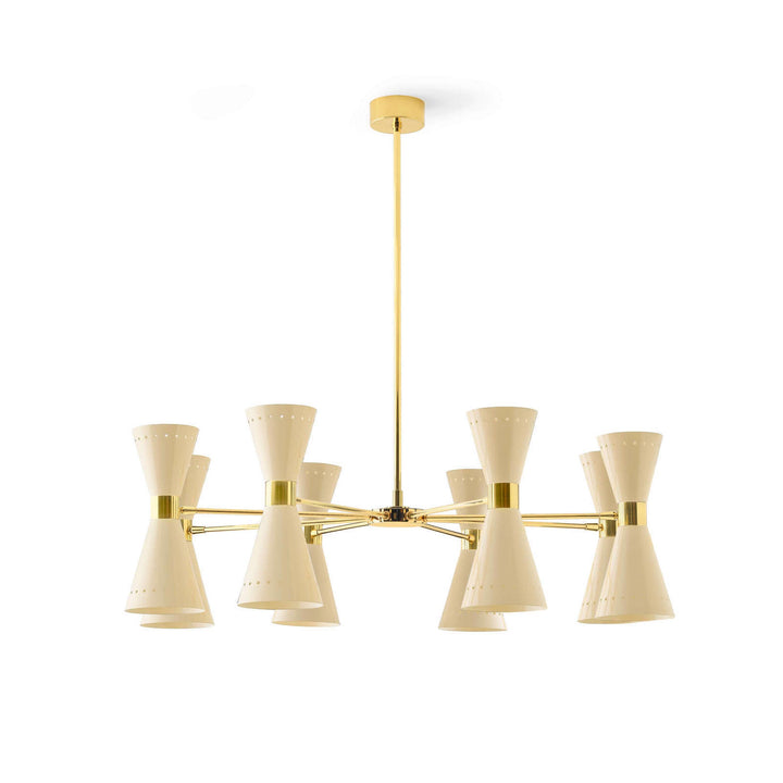 Brass Chandelier MEGAFONO by Stilnovo 04
