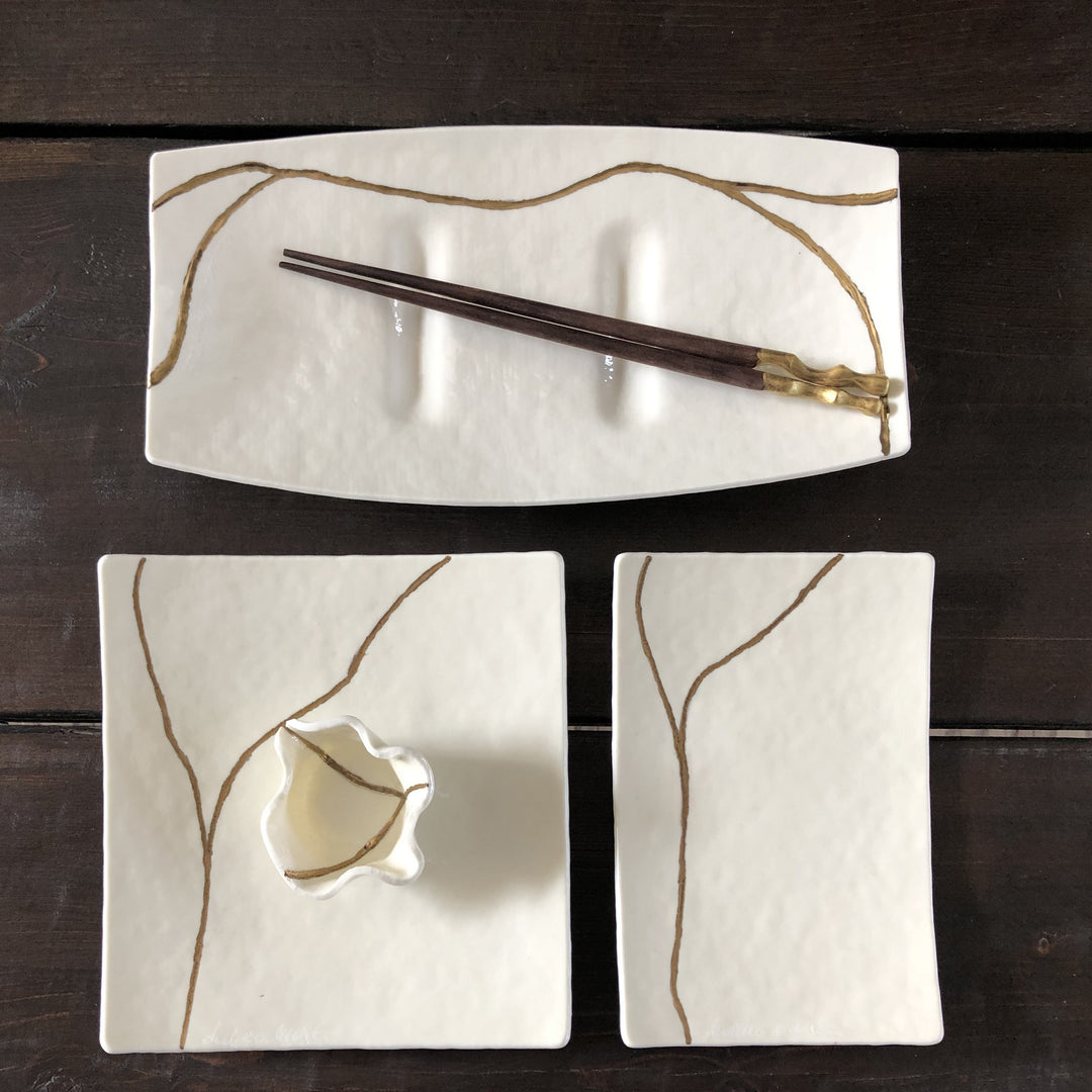 Murano Glass Square Sushi Set KINTSUGI by D.i. Più Andretto Design 07