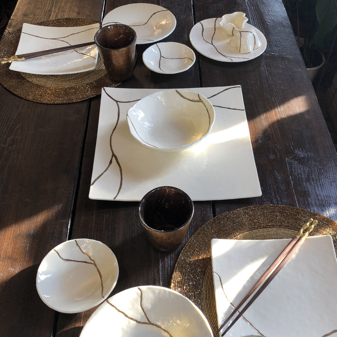 Murano Glass Square Sushi Set KINTSUGI by D.i. Più Andretto Design 08